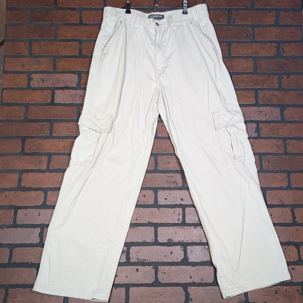 Levis SilverTab Mens 36x32 Tan Khaki Cargo Pants Baggy Relaxed Fit Vintage Y2K
